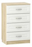 (Сильва) НМ 040.38 Комод Оливия / дуб сонома / белый. Фото №1