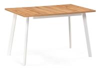 Стол деревянный Стол раскладной Колон Лофт 120 25 мм дуб вотан / белый матовый. Фото №1