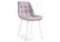 Стул Келми микровелюр светло-лиловый / белый глянец фото Стул Келми микровелюр светло-лиловый / белый глянец