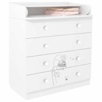 Комод пеленальный Polini kids French 1580 Amis, белый Комод пеленальный Polini kids French 1580 Amis, белый. Фото №1