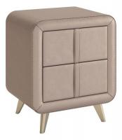 Тумба прикроватная Софи, (480х370х580) бронза (экокожа). Фото №1