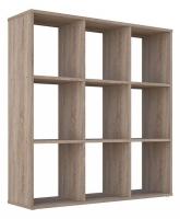 Стеллаж Polini Home Smart, древесина коричневая светлая дуб. Фото №1