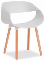 Стул  QXX  (mod. C1058) пластик/дерево, 54 х 56 х 78 см, белый 018 /натуральный  (поставляется по 4 шт) фото Стул  QXX  (mod. C1058) пластик/дерево, 54 х 56 х 78 см, белый 018 /натуральный  (поставляется по 4 шт). Фото №1