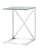 Журнальный стол 40*40 КРОСС серебро фото Журнальный стол 40*40 КРОСС серебро. Фото №1