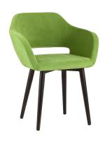 Стул с подлокотниками Саймон велюр травяной