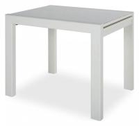 Стол Джокер-Лайт 700*900(1800)*750 (Белый/стекло белое). Фото №1