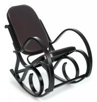 Кресло-качалка mod. AX3002-2 дерево береза/экокожа, 55х98х91 см, дерево: венге #9, экокожа темно-коричневая Кресло-качалка mod. AX3002-2 дерево береза/экокожа, 55х98х91 см, дерево: венге #9, экокожа темно-коричневая. Фото №1