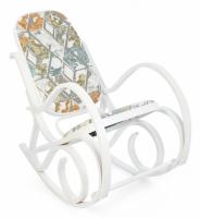 Кресло-качалка mod. AX3002-2 дерево береза, ткань: полиэстер/хлопок, 55х98х91 см, дерево: белый #10, ткань орнамент 9068-BL Кресло-качалка mod. AX3002-2 дерево береза, ткань: полиэстер/хлопок, 55х98х91 см, дерево: белый #10, ткань орнамент 9068-BL. Фото №1