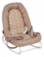 Шезлонг детский Polini kids Звезды, бежевый. Фото №1