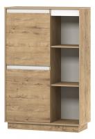 Virginia НМ 011.85 Шкаф комбинированный Левый, Белый Скандинавский/Дуб Бунратти