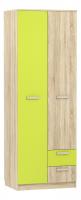 Акварель НМ 014.07 М Шкаф для одежды с ящиками Лайм/Дуб сонома, Дуб Сонома фото Акварель НМ 014.07 М Шкаф для одежды с ящиками Лайм/Дуб сонома, Дуб Сонома. Фото №1