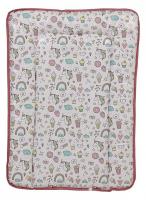 Матрас пеленальный Polini kids Единорог Сладости, розовый