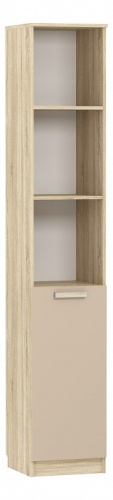 Акварель НМ 013.03-01 М Шкаф для книг Капучино, Дуб Сонома. Фото №1