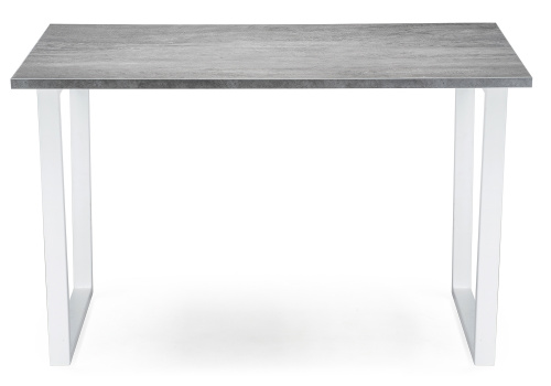 Стол деревянный Лота Лофт 120 25 мм белый матовый / бетон. Фото №2