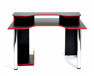 Стол компьютерный Strike-1 (120) NEO  black/red, черный/красная кромка. Фото №2