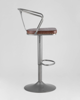 Стул барный TOLIX ARMS SOFT серебристый. Фото №4