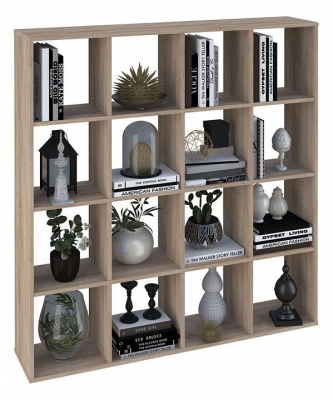 Стеллаж Polini Home Smart, древесина коричневая светлая дуб. Фото