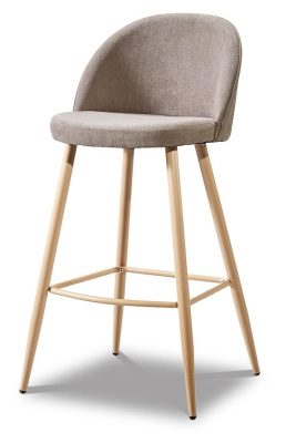 Барный стул 373B бежевый/дерево фото Барный стул 373B бежевый/дерево. Фото №3