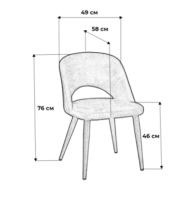 Кресло Lars Грей/Чёрный. Фото №3