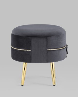 Пуф Тильда велюр антрацит фото Пуф Тильда велюр антрацит. Фото №4