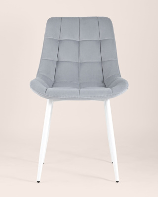 Стул Флекс велюр светло-серый белые ножки фото Стул Флекс велюр светло-серый белые ножки. Фото №5