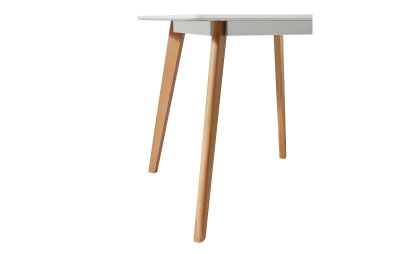 Стол M-407/80 белый матовый/бук. Фото