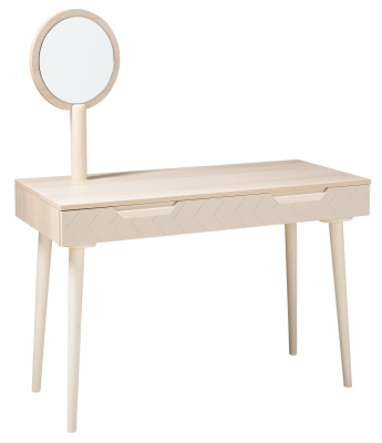 Зеркало для стола туалетного Сканди Жемчужно-белый. Фото №2