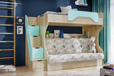 Кровать двухъярусная Акварель НМ 037.43 М2. Фото