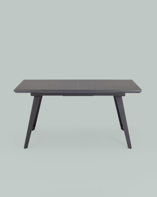 Стол обеденный Палермо раскладной 160-200*90 серый со стеклом. Фото №4