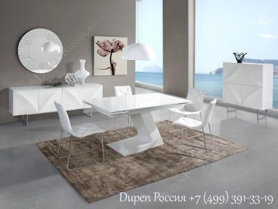 Обеденный стол DUPEN DT-21 Раскладной Белый фото Обеденный стол DUPEN DT-21 Раскладной Белый. Фото №3