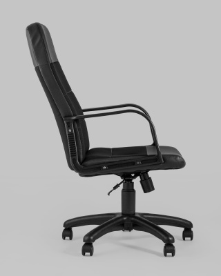 Кресло офисное Чарли экокожа ткань черный. Фото