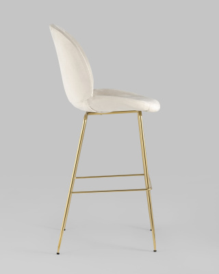 Стул барный Beetle со спинкой бежевый. Фото №4