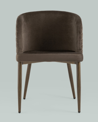 Стул Оскар велюр коричневый. Фото