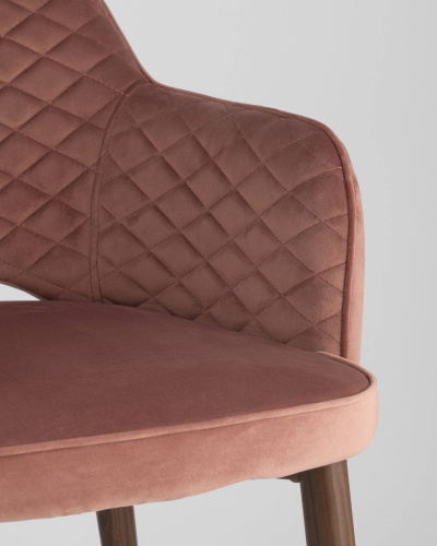 Стул Венера диамант велюр пыльно-розовый. Фото №9
