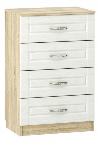 (Сильва) НМ 040.38 Комод Оливия / дуб сонома / белый. Фото №1