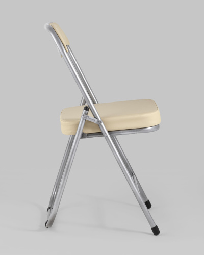 Стул складной ДЖОН металлик, кремовый. Фото №4