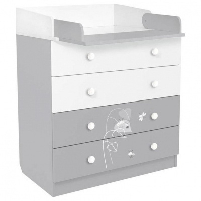 Комод пеленальный Polini kids French 1580 Amis, белый фото Комод пеленальный Polini kids French 1580 Amis, белый. Фото №3