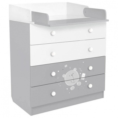 Комод Polini kids French 1580, Teddy, белый-серый фото Комод Polini kids French 1580, Teddy, белый-серый. Фото №2