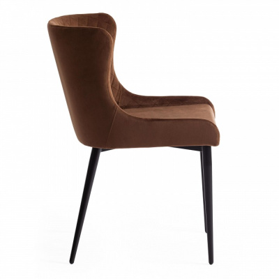 Стул MANTRA (mod. 713) ткань/металл, 49х61х82 см, высота до сидения 49 см, коричневый barkhat 11/черный (поставляется по 4 шт) фото Стул MANTRA (mod. 713) ткань/металл, 49х61х82 см, высота до сидения 49 см, коричневый barkhat 11/черный (поставляется по 4 шт). Фото №2