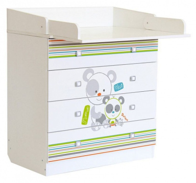 Комод пеленальный Polini Kids Simple 1580, белый. Фото №3