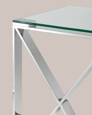 Журнальный стол 40*40 КРОСС серебро фото Журнальный стол 40*40 КРОСС серебро. Фото №5