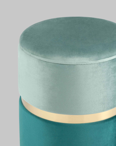 Пуф Кэрри с ящиком велюр бирюзовый. Фото №6