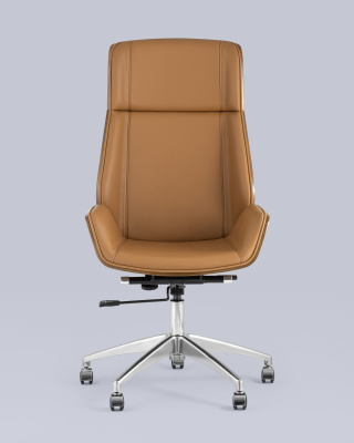 Кресло руководителя TopChairs Crown коричневое. Фото №5