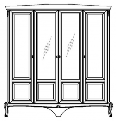 Шкаф для одежды Мокко ММ-316-01/04 (с зеркалом). Фото №3