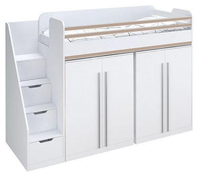 Шкаф платяной Polini Kids City, белый. Фото №3