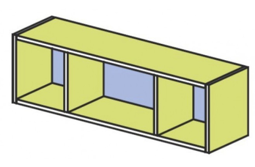 Полка настенная три секции Силуэт. Фото №1