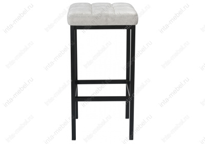 Барный стул Лофт кожзам серый мрамор / черный матовый. Фото №2