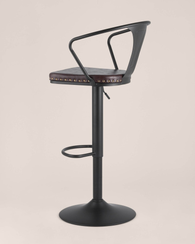 Стул барный TOLIX ARMS SOFT черный матовый. Фото №6