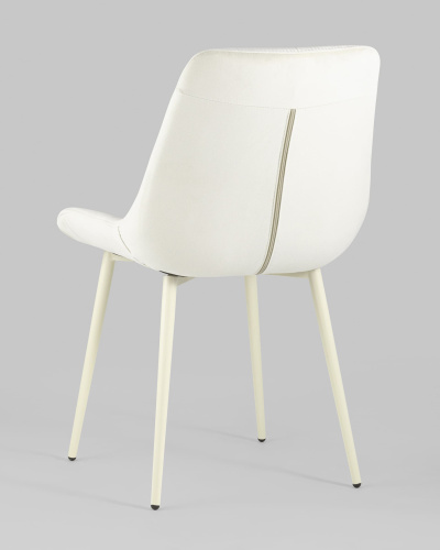 Стул Флекс велюр светло-бежевый кремовые ножки. Фото №7