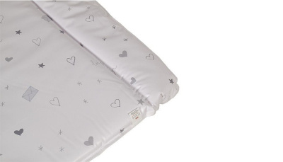 Матрас пеленальный Polini kids French Teddy, белый. Фото